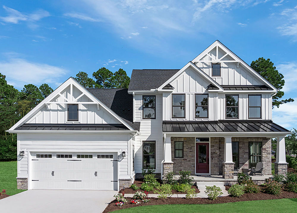 Modern NV Homes two-story white home